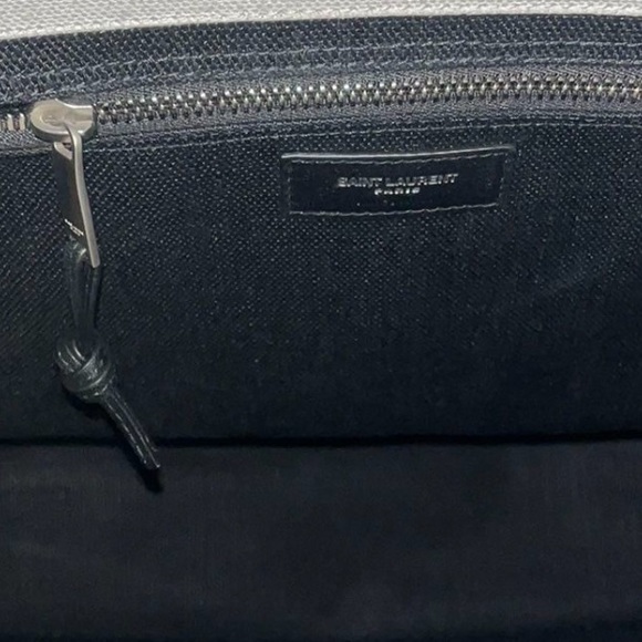 MSRP $1,995 NWT Authentic Saint Laurent Rive Gauche Tote Bag in Greggio Nero! - Picture 12 of 16